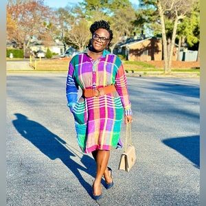 Plaid Ralph Lauren Oxford shirt dress